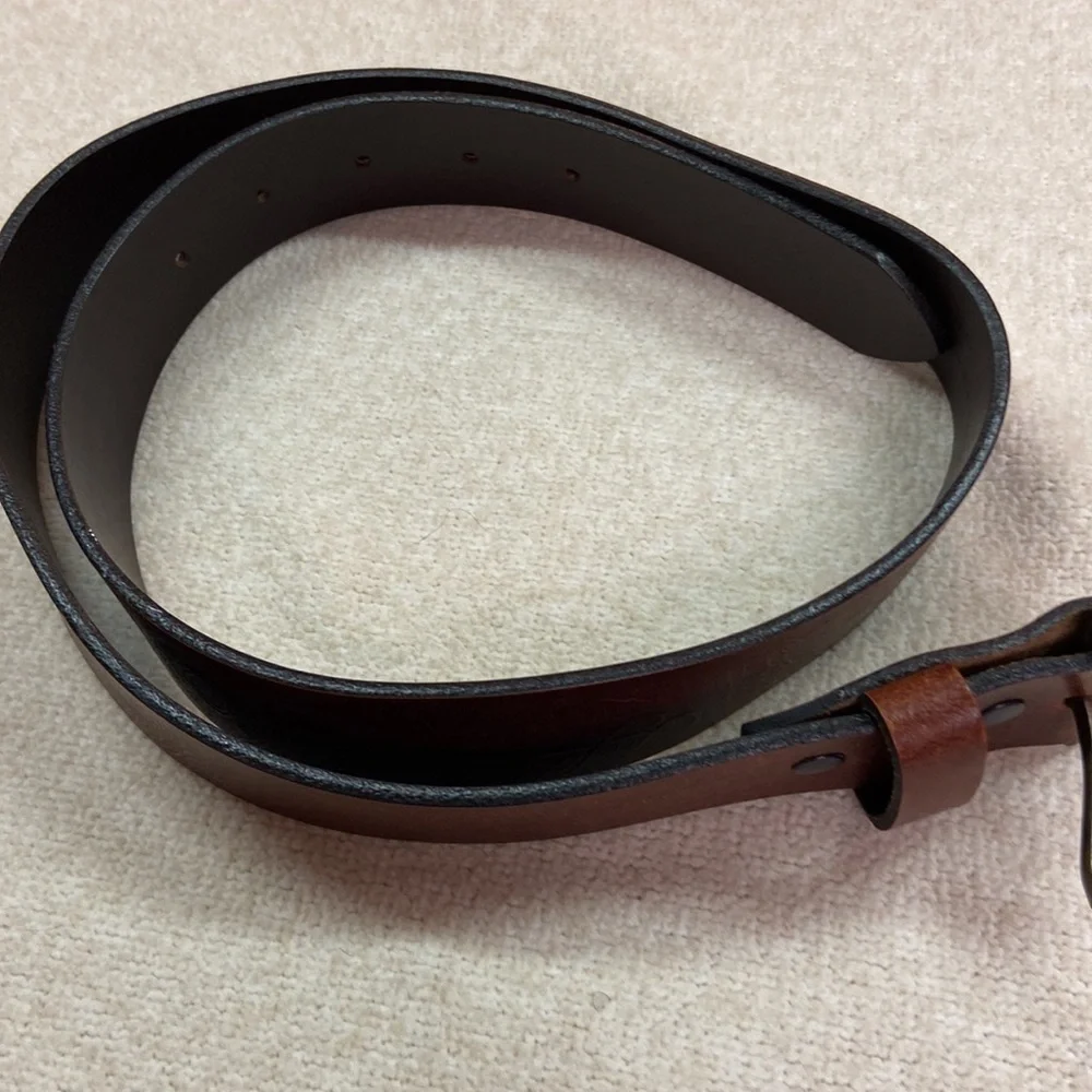 Levi Strauss Leather Embossed Light Brown Belt L (30-32)